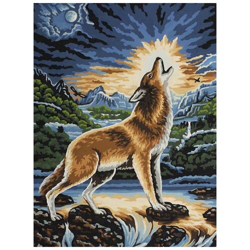 фото Набор для вышивания grafitec 10.486 воющий волк