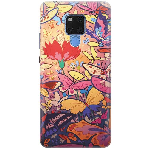 фото Re:paчехол - накладка artcolor для huawei mate 20 x с принтом "красочный мир"