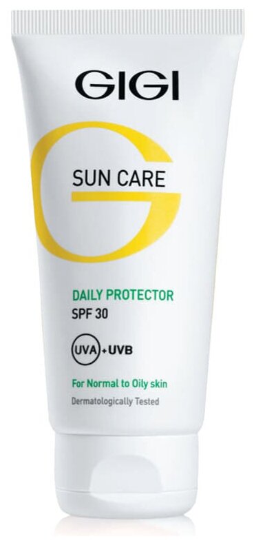 Солнцезащитный крем с защитой днк GiGi Sun Care Daily Protector For Normal To Oily Skin SPF30 75 мл