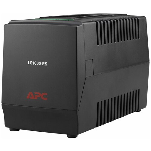 Стабилизатор напряжения однофазный APC by Schneider Electric Line-R LS1000-RS черный 1000 ВА 500 Вт 95 мм 180 мм 119 мм 1.6 кг