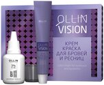 OLLIN VISION SET Крем-краска для бровей и ресниц (в наборе) цвет черный