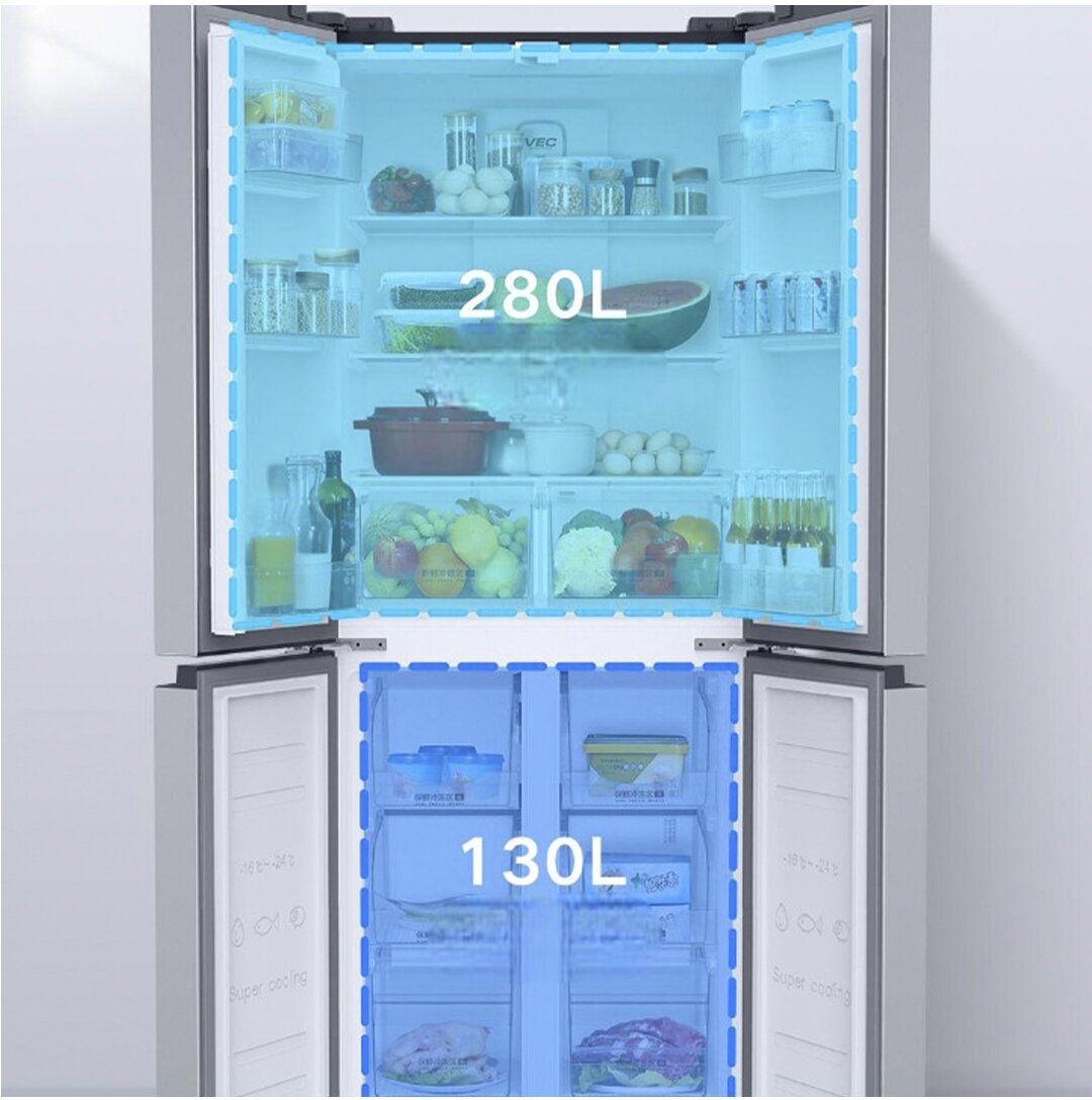Умный холодильник Xiaomi Viomi Yunmi Smart Inverter Fridge Refrigerator 410L (BCD-410WMSAZ02A) - фотография № 5