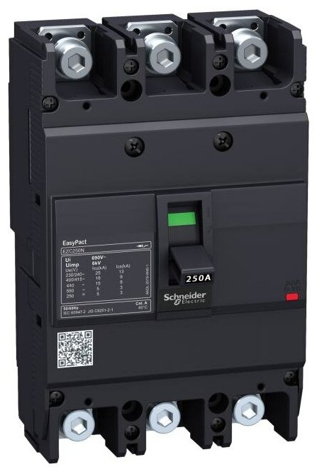 Schneider Electric EasyPact EZC 250F Автоматический выключатель 3P/3T 150A 18кA/400В EZC250F3150