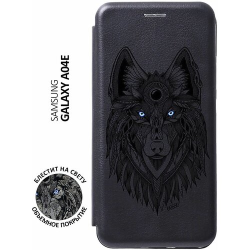 Чехол-книжка на Samsung Galaxy A04e / Самсунг А04е с 3D принтом Grand Wolf черный чехол книжка на samsung galaxy a04e самсунг а04е с 3d принтом grand owl золотой