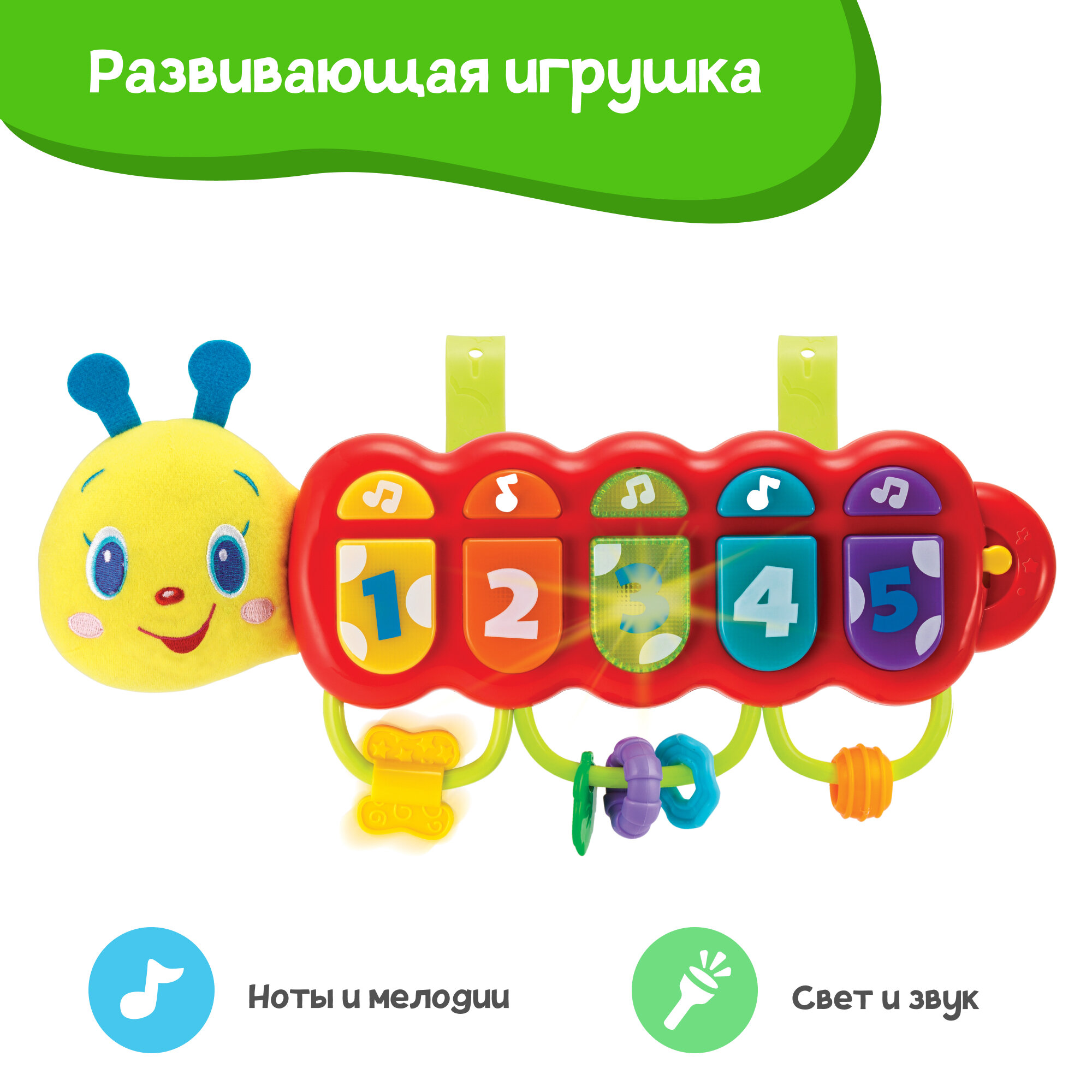 Развивающая игрушка Winfun Light-Up musical Caterpillar