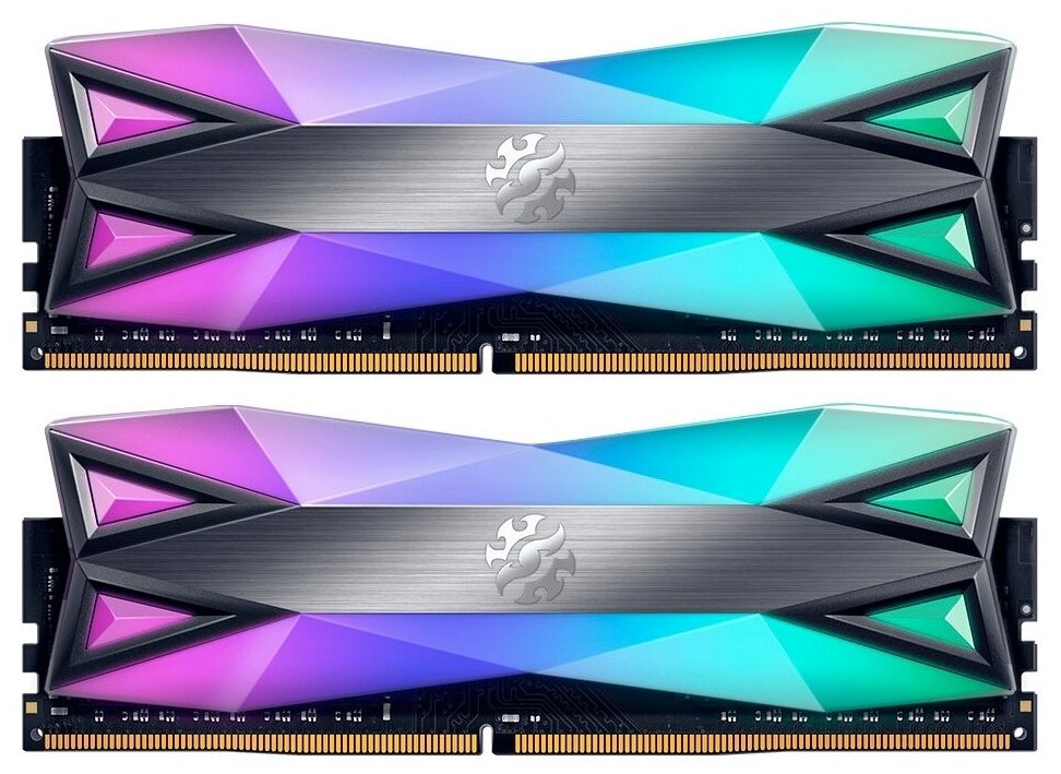 Оперативная память DIMM DDR4 32 Gb 3200 Mhz ADATA XPG SPECTRIX D60G RGB Grey (AX4U320016G16A-DT60) PC4-25600 , KIT 2x 16 Gb