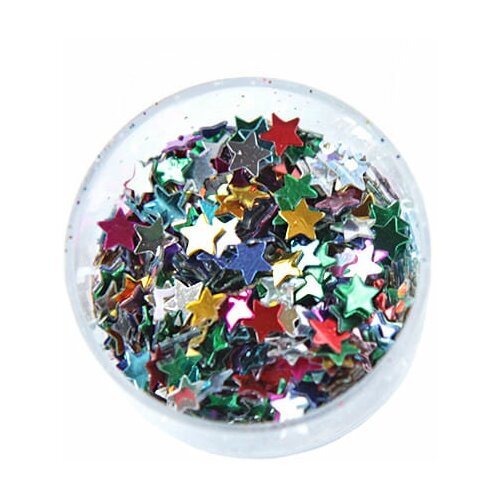Блестки ассорти Звездочки в баночке