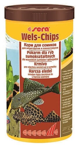 Корм для сомов "прилипал" Sera WELS CHIPS 100 мл 38 г (S0510)