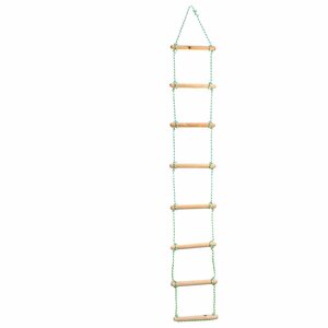 Верёвочная лестница, длина 2 м, диаметр 32 мм, максимальный вес пользователя 60 кг, цвет зеленый, белый