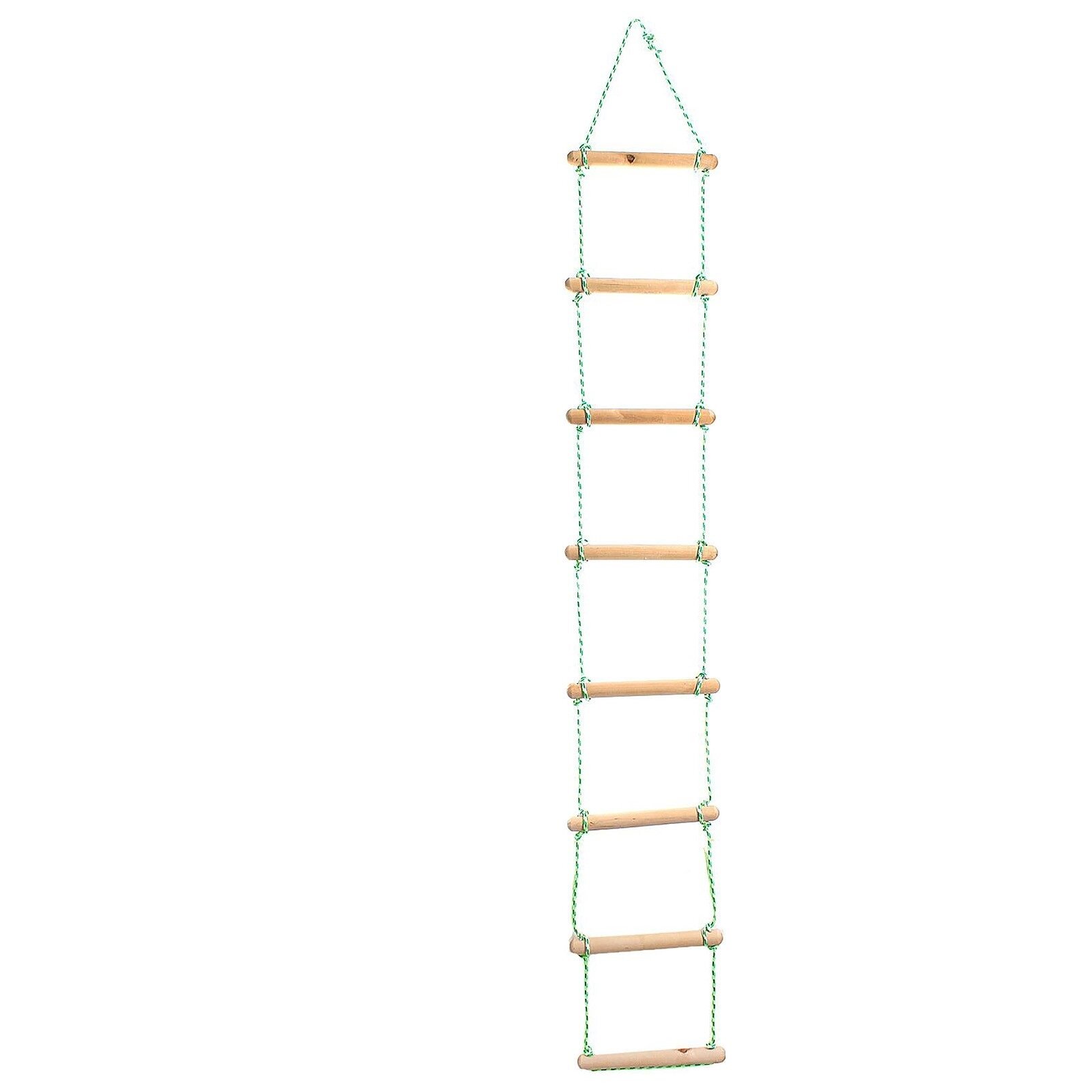 Верёвочная лестница длина 2 м диаметр 32 мм максимальный вес пользователя 60 кг цвет зеленый белый