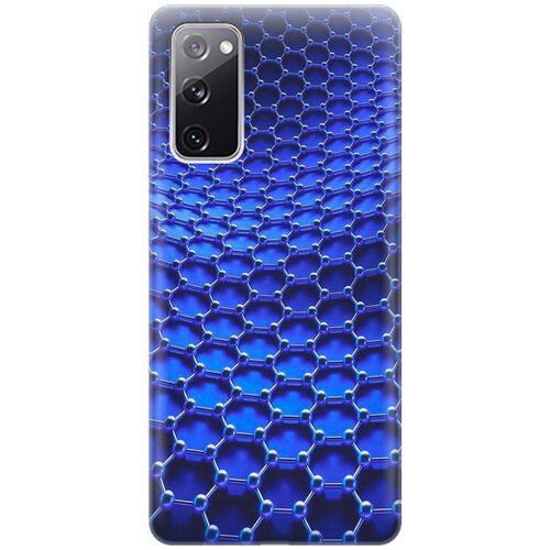 фото Ультратонкий силиконовый чехол-накладка для samsung galaxy s20 fe с принтом "молекулярная цепь" gosso