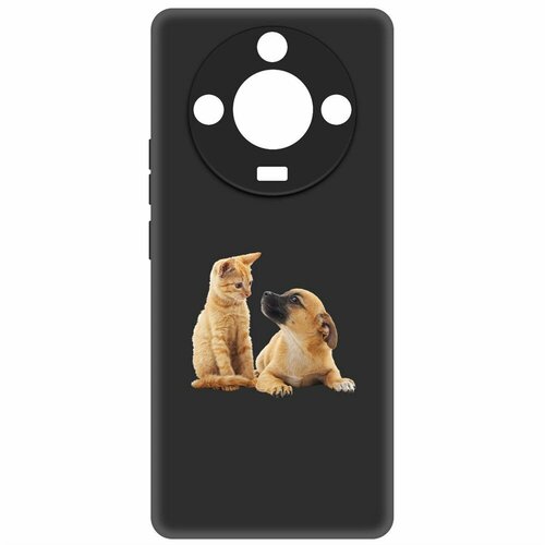 Чехол-накладка Krutoff Soft Case Лучшие друзья для Realme 11 Pro+ черный