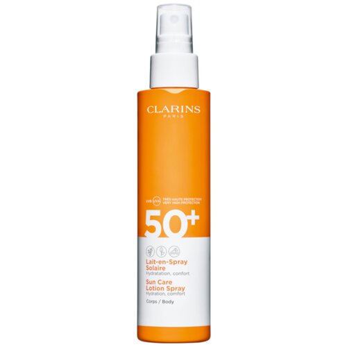 Clarins Clarins Солнцезащитное молочко-спрей SPF 50, 150 мл солнцезащитное молочко спрей для тела spf 50 clarins spray solaire lacte 150 мл