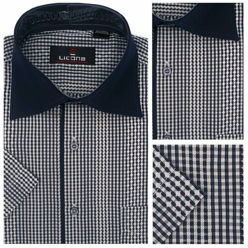 Рубашка , размер 39, серый