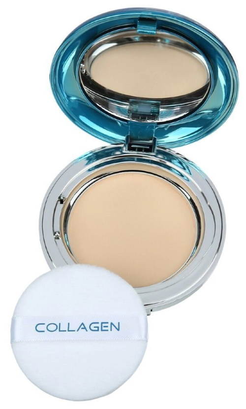 Enough Пудра компактная Collagen premium hydro two way cake SPF50+/PA++ 2 шт. №13 Light Beige 26 г