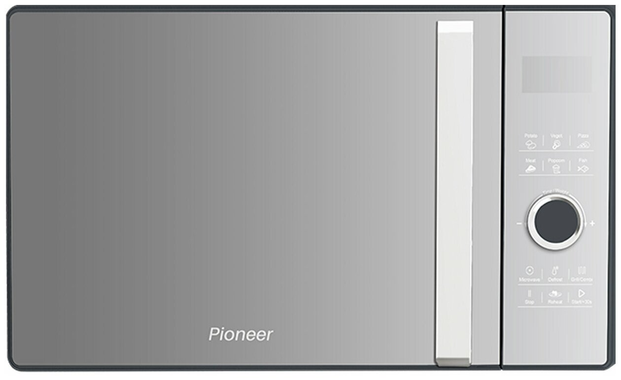 Микроволновая печь с грилем Pioneer серый, черный - фото №11