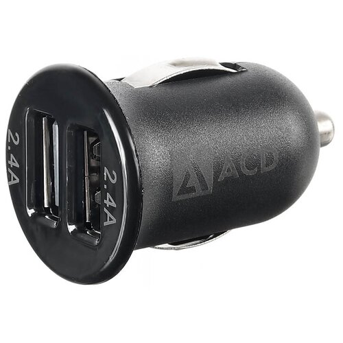 Автомобильное зарядное устройство ACD (ACD-C242-X1B) 2x USB Type A, 24Вт автомобильное зарядное устройство acd acd c242 x1b 4 8 а черный
