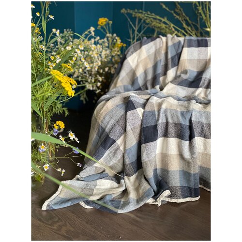 Плед 200х210, 100% лен, Белорусский лен 19С247