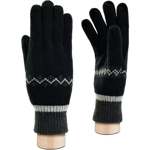 Перчатки Modo Gru, размер S, серый, черный перчатки modo gru зимние натуральная замша утепленные подкладка размер s серый черный
