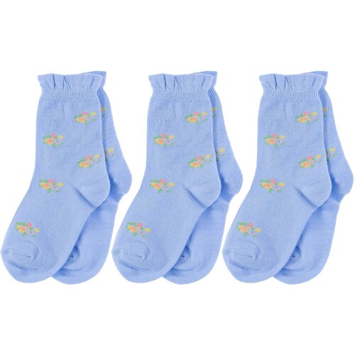 Носки PARA socks, 3 пары, размер 12, голубой