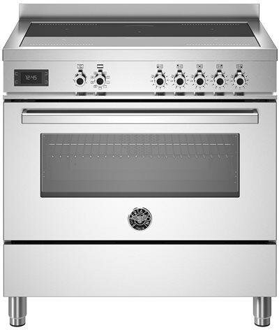 PRO95I1EXT Варочный центр Bertazzoni, 5 индукционных зон, многофункциональный электрический шкаф, 90 см Нержавеющая сталь