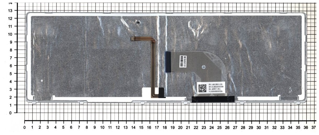 Клавиатура для ноутбука Sony Vaio SVE1713 белая рамка с подсветкой