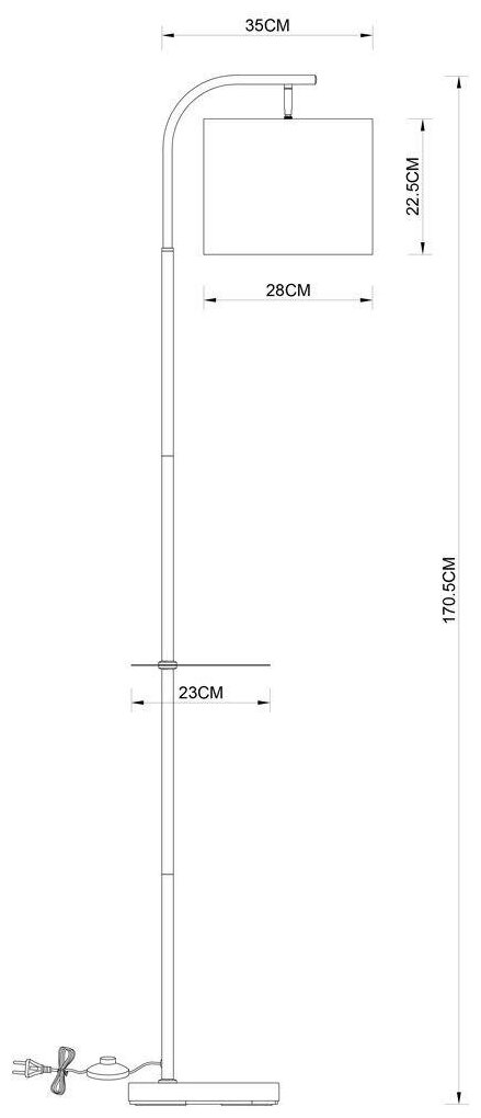 Торшер Arte Lamp CONNOR A4053PN-1BK - фотография № 2