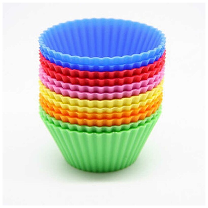 фото Набор форм силиконовых для кексов 12 шт. (7*3см)