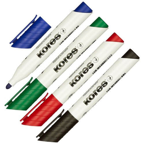 фото Kores набор маркеров xw1 с губкой, 4 шт. (20863)