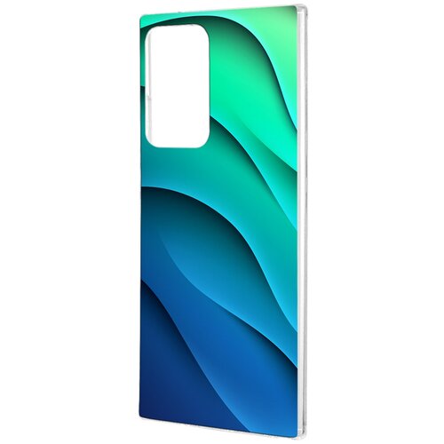Силиконовый чехол Mcover для Samsung Galaxy Note 20 Ultra с рисунком Лазурные волны силиконовый чехол mcover для samsung galaxy s21 с рисунком лазурные волны