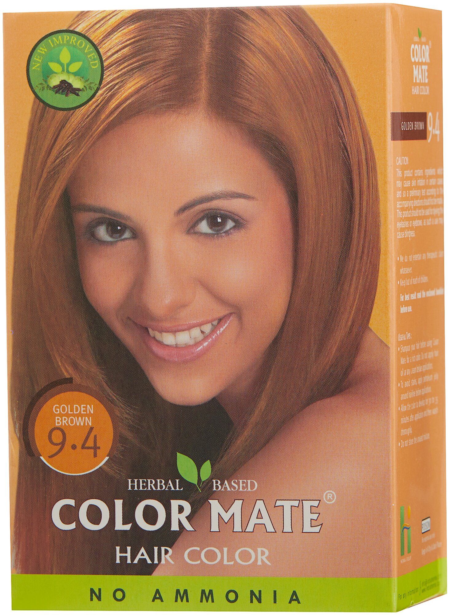 Color Mate Натуральная краска травяная, 9.4 golden brown, 75 г