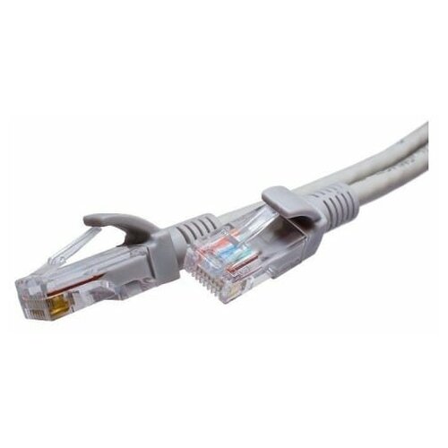 Патч-кордUTP 5e 4x2 26AWG (7x0.16mm) Cu LSZH серый 2м 10-0143 супр