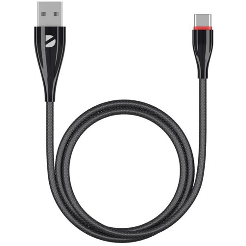 Кабель Deppa Ceramic USB - USB-C, 1м, черный