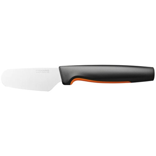 Нож кухонный Fiskars Functional Form 1057546 стальной для масла/сыра лезв.80мм прямая заточка черный/оранжевый блистер