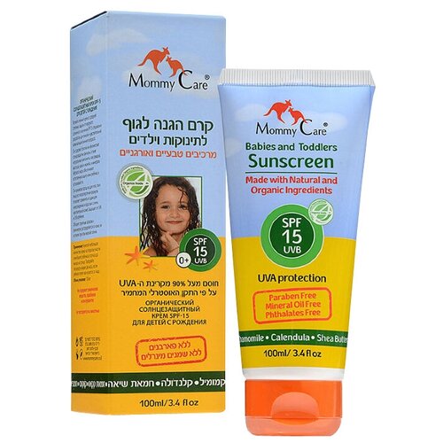 Mommy Care Mommy Care Солнцезащитный детский крем для тела SPF 15, 100 мл