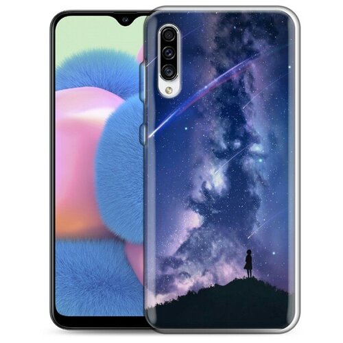 чехол книжка mypads для samsung galaxy a50 a30s a50s самсунг а50 а30s со шнурком черный Дизайнерский силиконовый чехол для Самсунг А50/А30s / Samsung Galaxy A30s Галактика