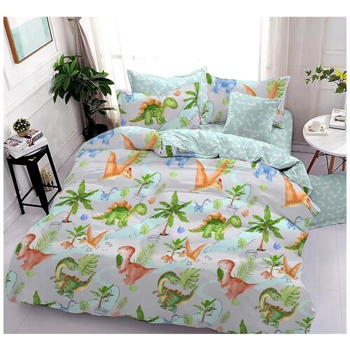 фото Детское постельное белье, поплин "всё себе"; дракоша; размер: 1.5 наволочки 70х70