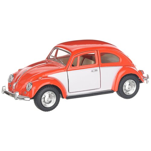 Легковой автомобиль Serinity Toys 1967 Volkswagen Classical Beetle (5373DKT) 1:32, 12.5 см, синий/белый