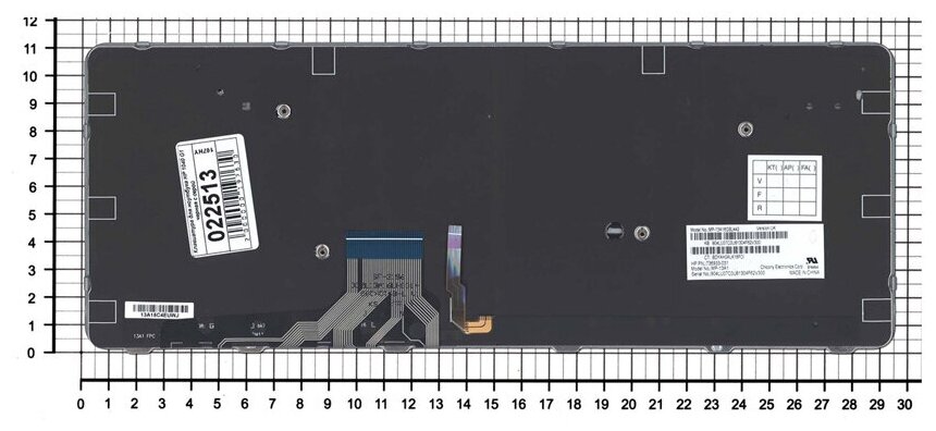 Клавиатура keyboard 739563-001 для ноутбука HP EliteBook Folio 1040 G1 1040 G2 черная с серой рамкой с подсветкой