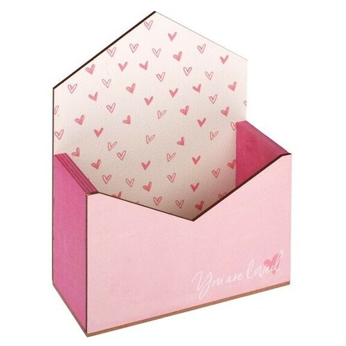 фото Ящик дарите счастье с любовью для тебя 20х15х6 см розовый