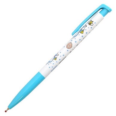 Ручка С масляными чернилами автоматическая FLEXOFFICE BEAR 0,7 ММ синяя / 12шт в упаковке / ручка / набор 12шт