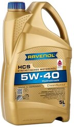 Синтетическое моторное масло Ravenol HCS SAE 5W-40, 5 л