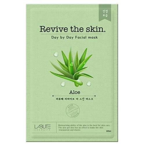 LABUTE Тканевая маска Revive the skin Aloe Mask, 23 г, 23 мл