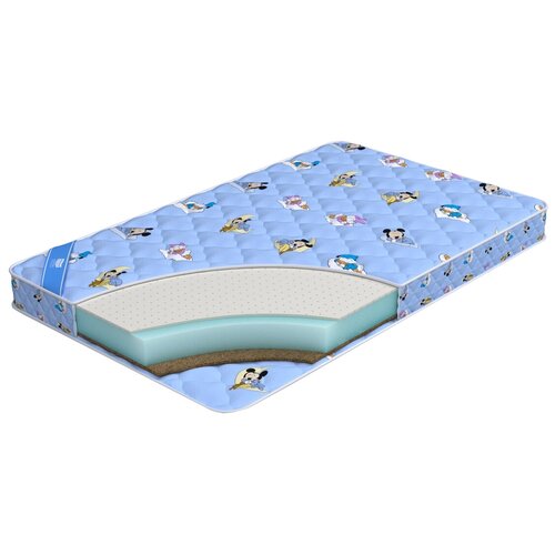 фото Матрас детский промтекс-ориент biba стандарт комби, голубой