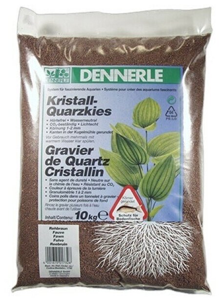 Грунт Dennerle Crystal Quartz Gravel, светло-коричневый, 10 кг - фотография № 2