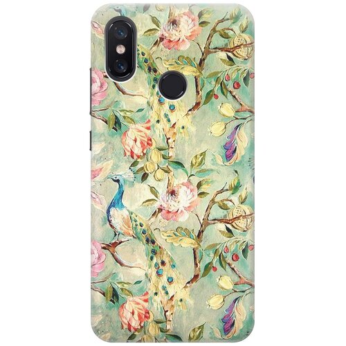 фото Cиликоновый чехол на xiaomi mi 8 / сяоми ми 8 с принтом "винтажный цветочный паттерн" gosso