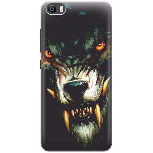 фото Cиликоновый чехол на xiaomi mi 5 / сяоми ми 5 с принтом "злой оборотень" gosso
