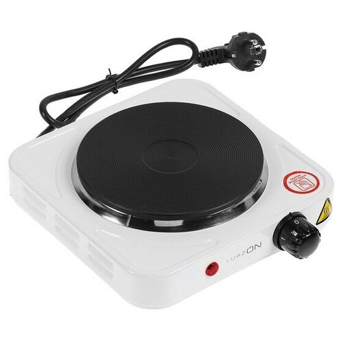 Плитка электрическая Luazon LHP-002 1 конфорка 1000 Вт нагреватель диск белая 161800₽