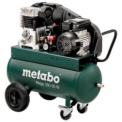 Масляный Metabo Mega 350-50 W, 50 л, 2.2 кВт компрессор масляный metabo 601538000 mega 350 100 w 90 л 2 2 квт