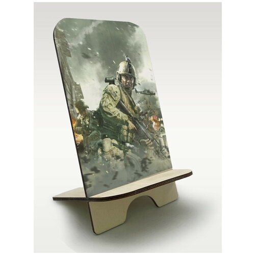 Подставка для телефона c рисунком УФ игры Call Of Duty 4 Modern Warfare (Зов долга Современная война, шутер) - 454